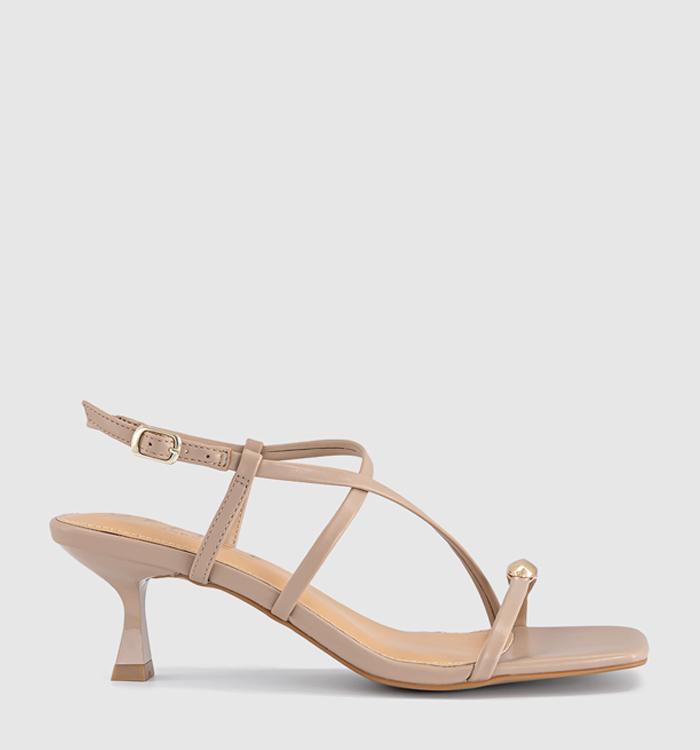 OFFICE Mia Hardware Detail Heeled Sandals Taupe