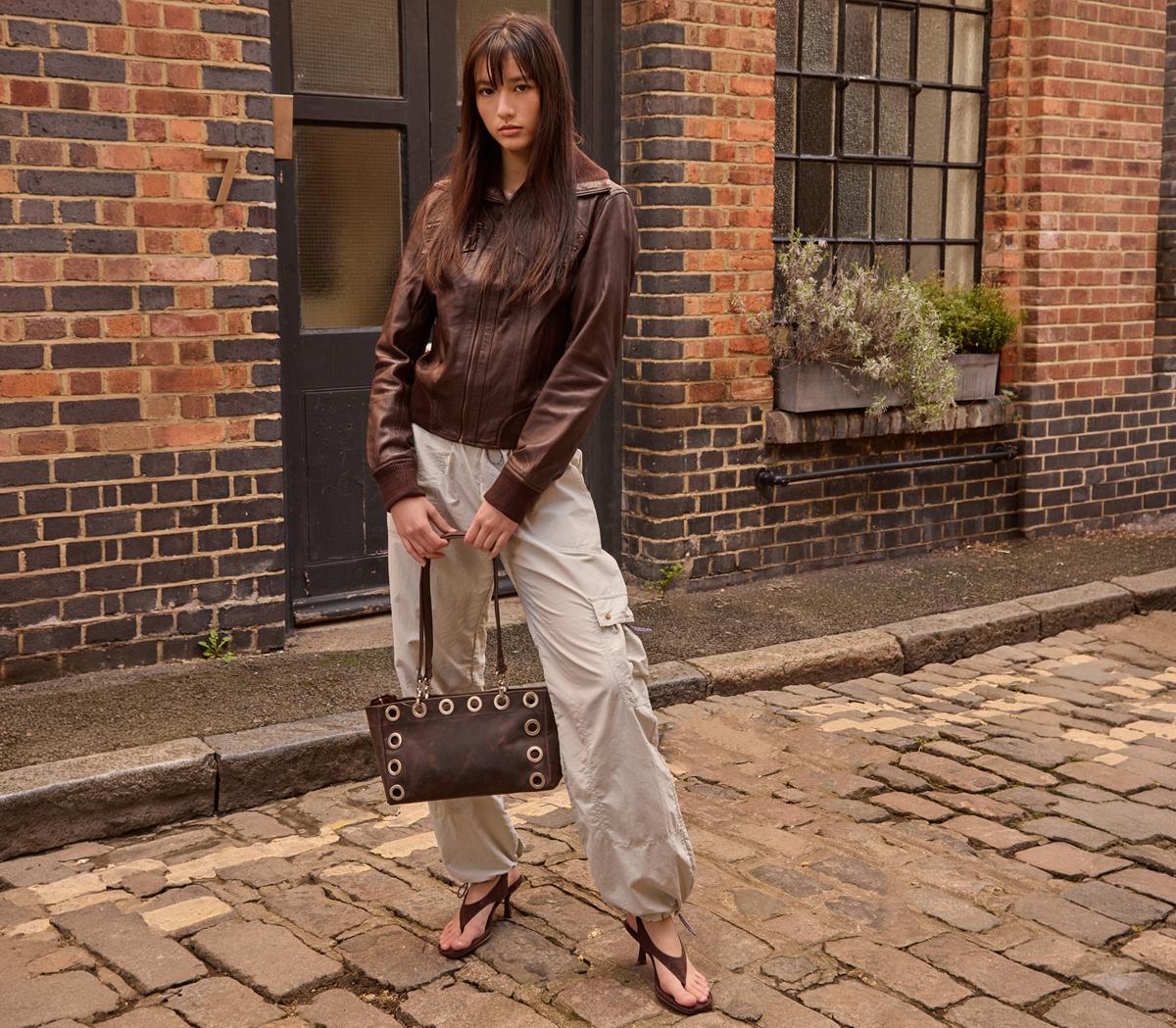 OFFICEMimi Toe Post Slingback HeelsBrown Faux Suede