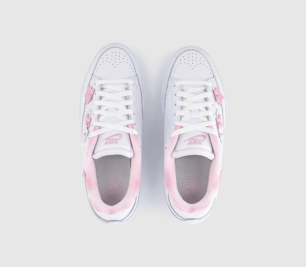 NikeTennis Centre TrainersWhite Pink Rise Bleached Lilac