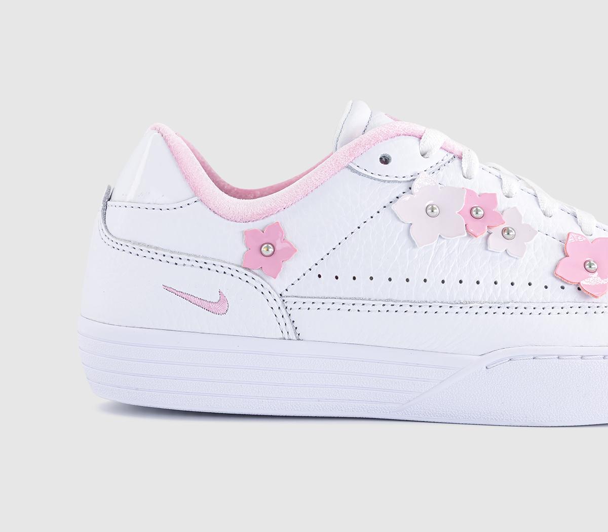 NikeTennis Centre TrainersWhite Pink Rise Bleached Lilac