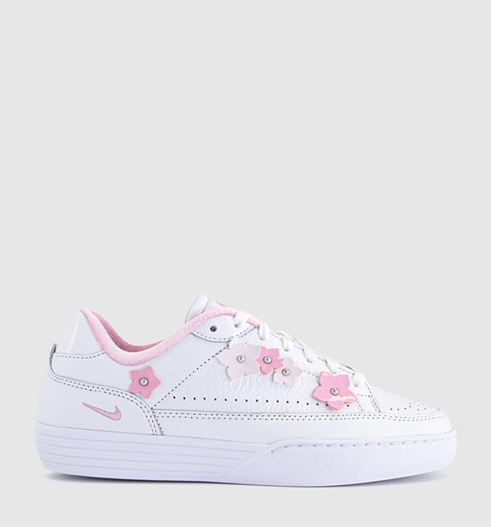 Nike Tennis Centre Trainers White Pink Rise Bleached Lilac