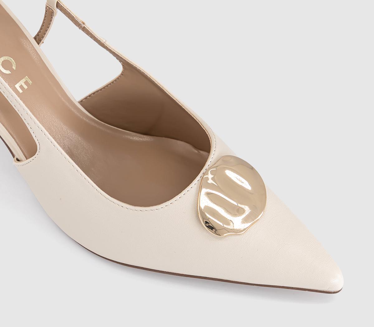 OFFICEHazel Trim Detail Slingback Court HeelsOff White