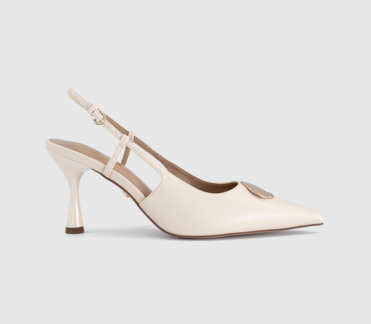 OFFICEHazel Trim Detail Slingback Court HeelsOff White