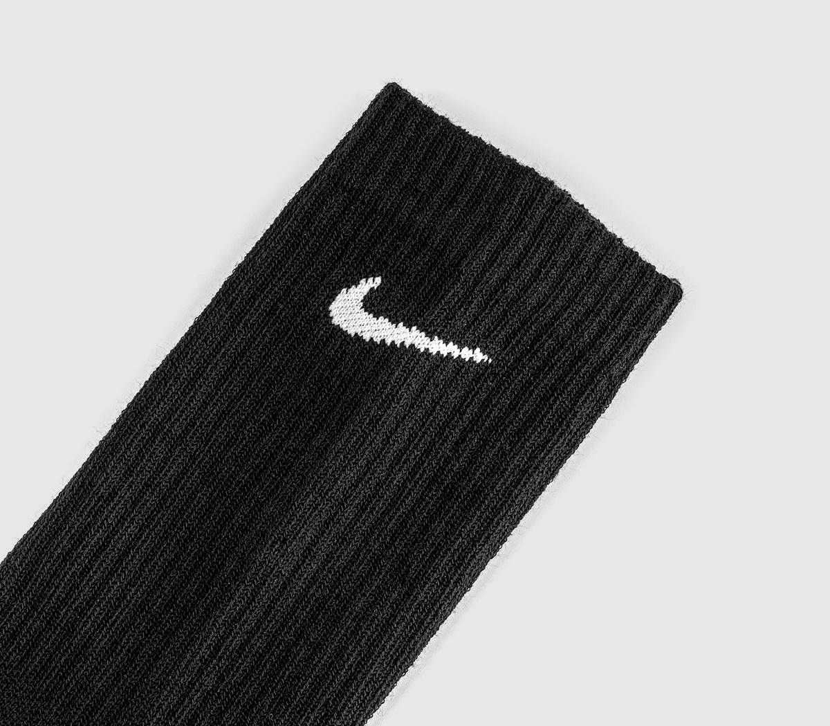 NikeRift Single Crew SocksBlack White
