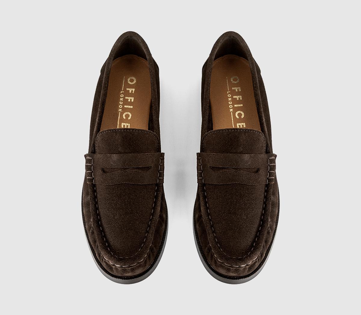 OFFICEFury Ruched LoafersBrown Suede