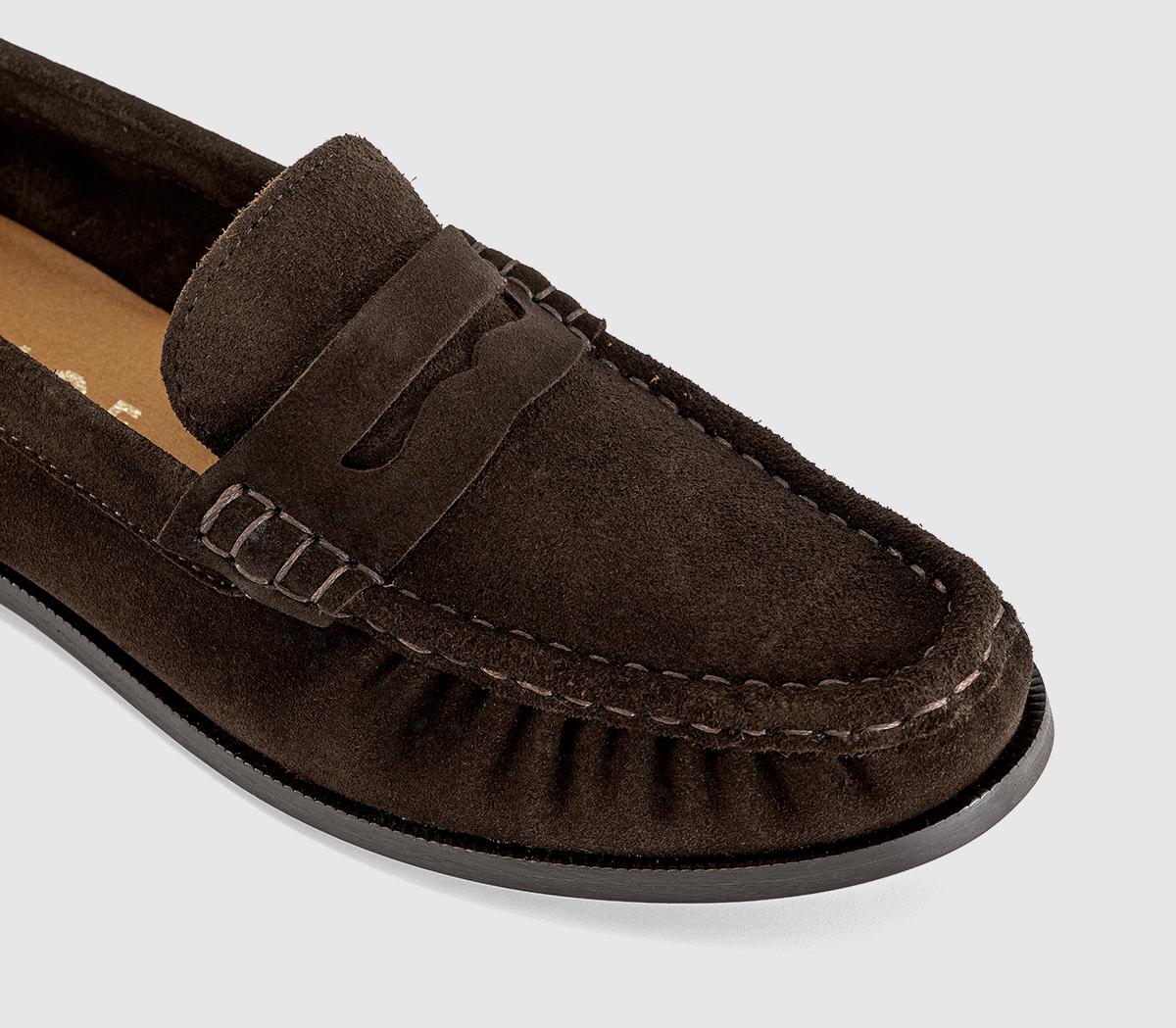 OFFICEFury Ruched LoafersBrown Suede