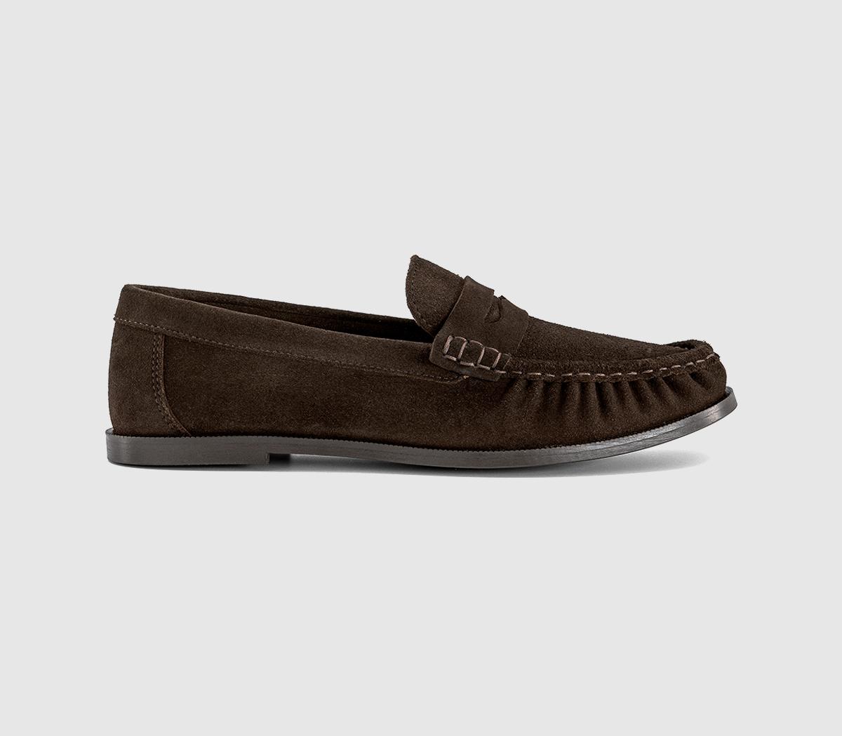 OFFICEFury Ruched LoafersBrown Suede