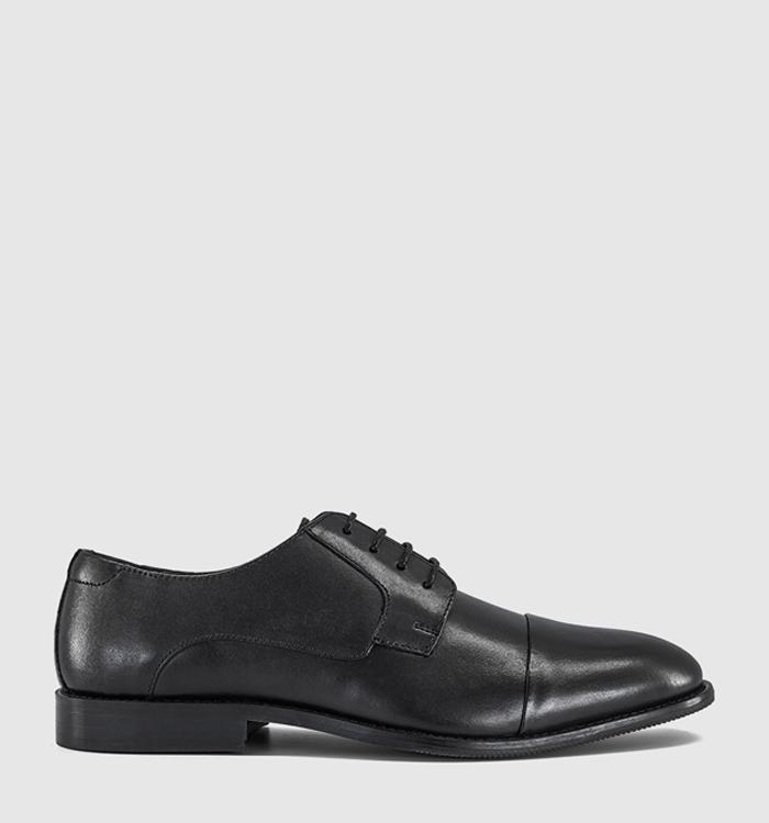 OFFICE Mayson Toe Cap Derby Shoes Black Leather
