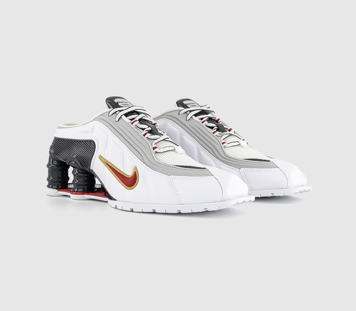 NikeNike x Martine Rose Shox R4 Mule TrainersMartine Rose White Varsity Red Metallic Platinum D