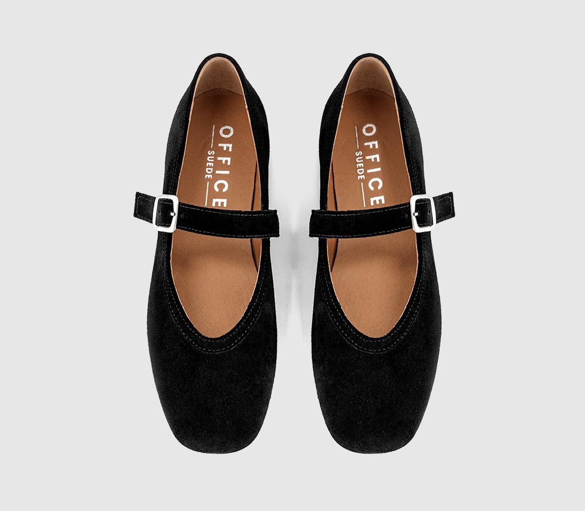 OFFICEFlavour Suede Mary Jane Ballet PumpsBlack Suede