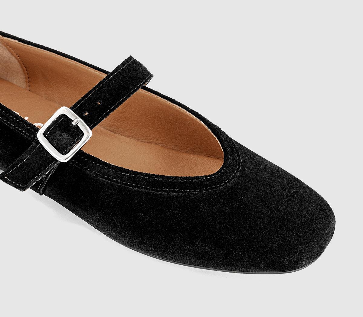 OFFICEFlavour Suede Mary Jane Ballet PumpsBlack Suede