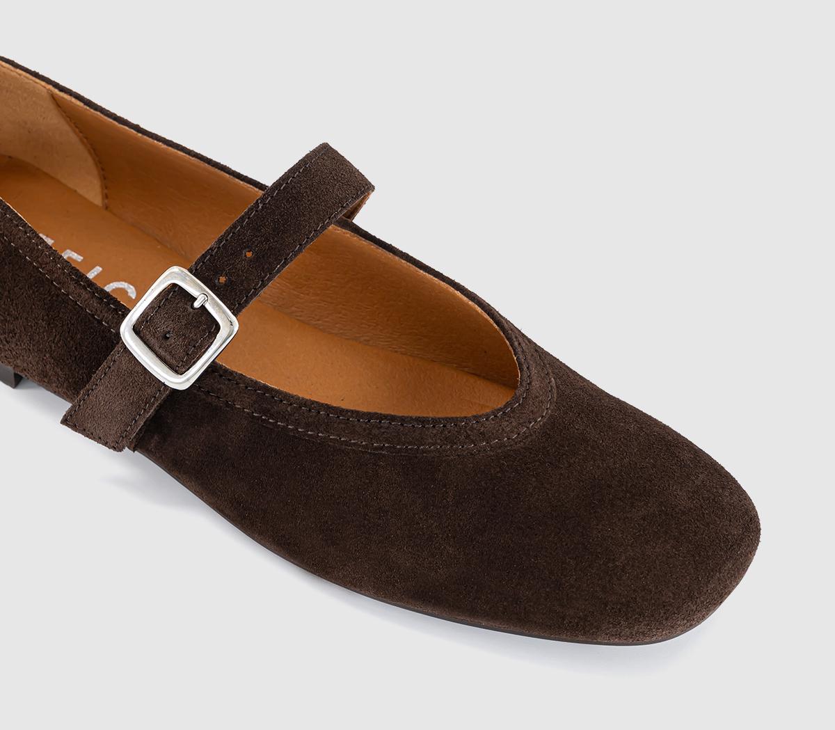 OFFICEFlavour Suede Mary Jane Ballet PumpsBrown Suede