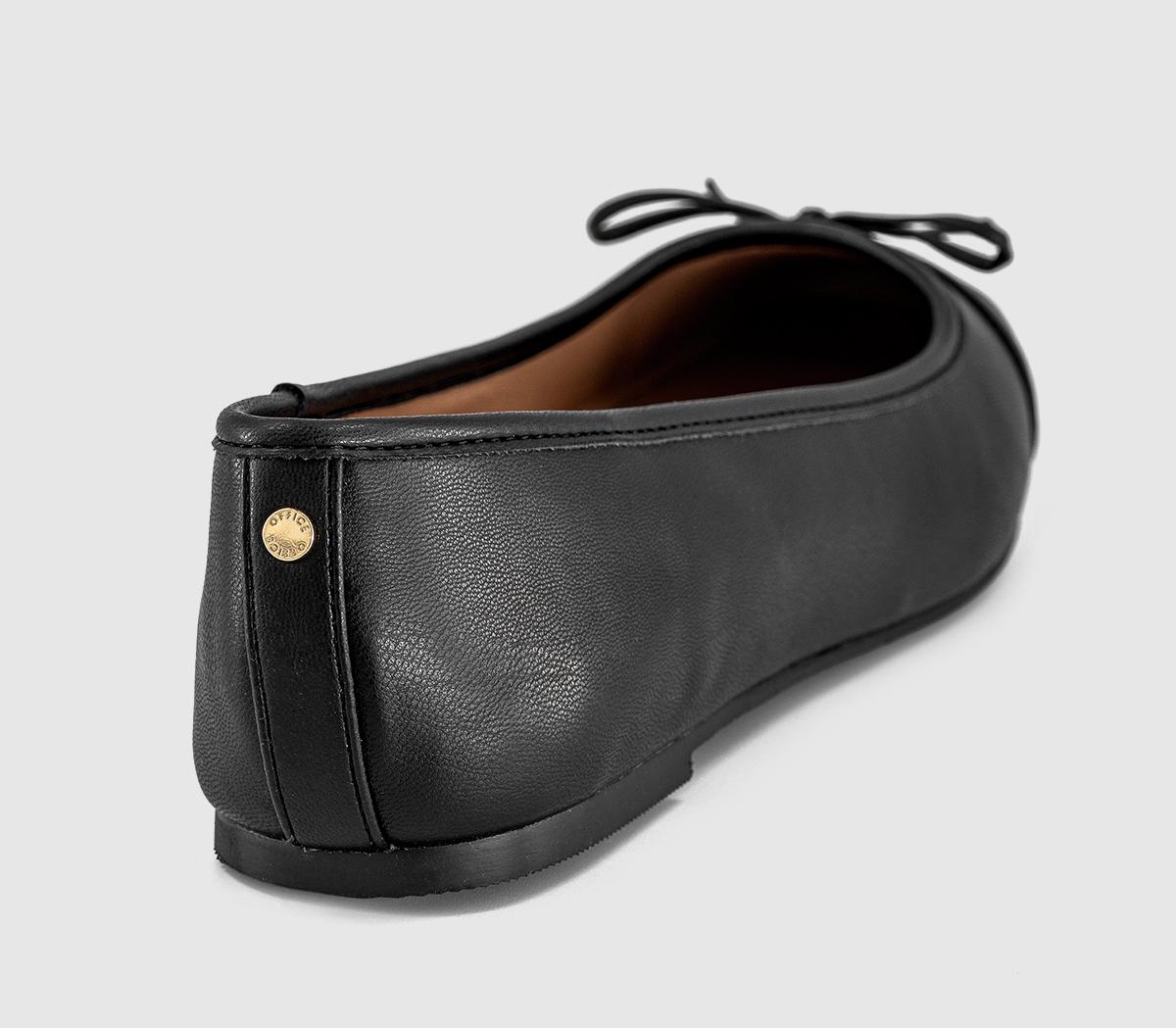 OFFICEFan Girl Square Toe Bow Ballet PumpsBlack