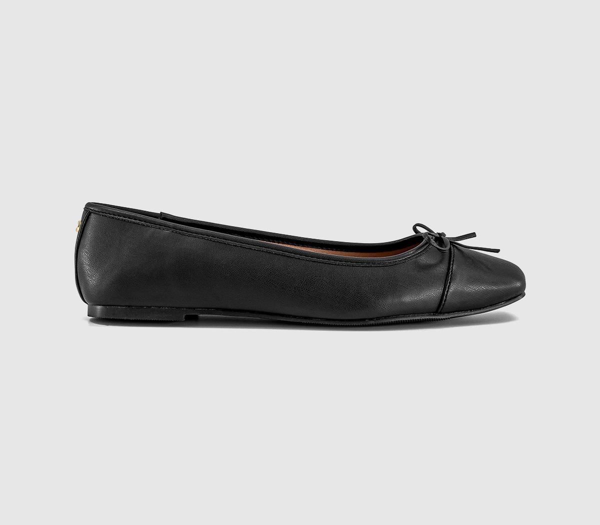 OFFICEFan Girl Square Toe Bow Ballet PumpsBlack