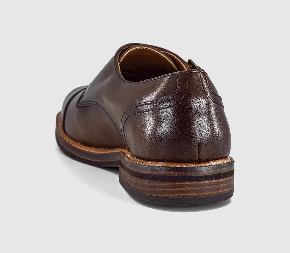 OFFICEMarwood Stitched Detail Double Monk ShoesBrown Leather