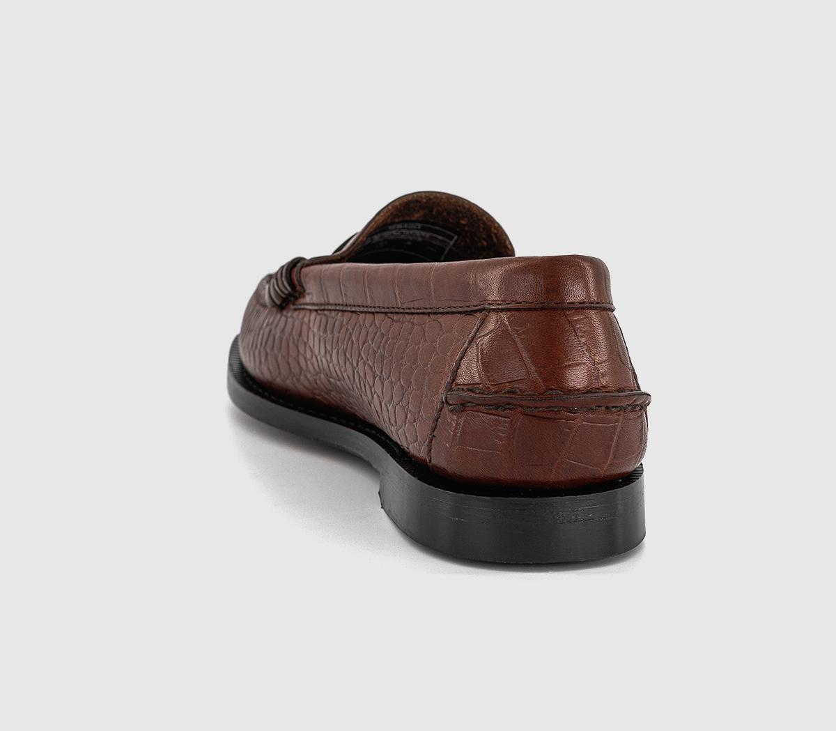 SebagoMadison LoafersBrown Croc Emboss