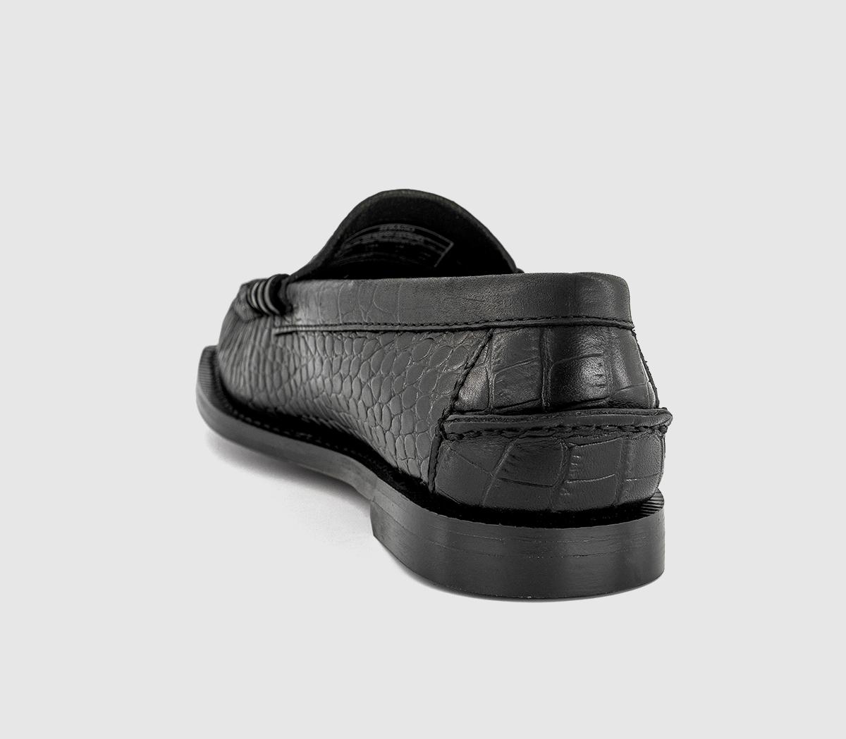 SebagoMadison LoafersBlack Croc Emboss