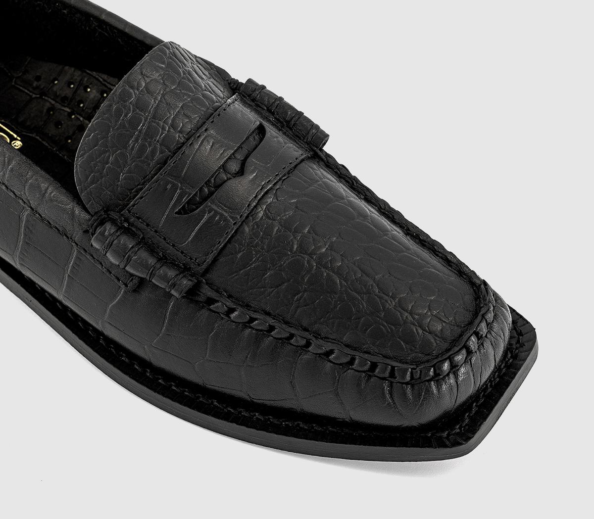SebagoMadison LoafersBlack Croc Emboss