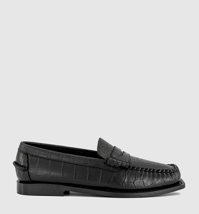Sebago Madison Loafers Black Croc Emboss