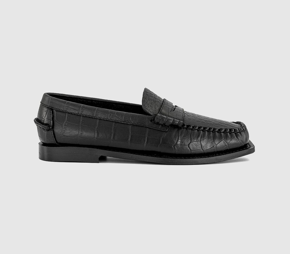 SebagoMadison LoafersBlack Croc Emboss