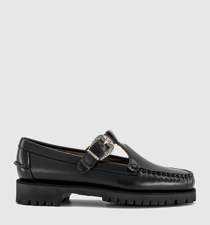 Sebago Aurora T Bar Shoes Black
