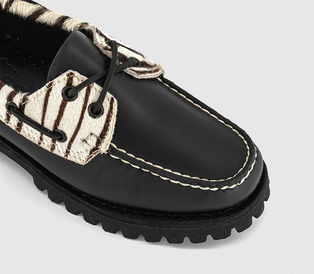 SebagoRanger Wild Collar Boat ShoesBlack Zebra