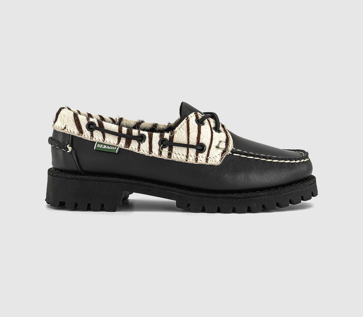 SebagoRanger Wild Collar Boat ShoesBlack Zebra