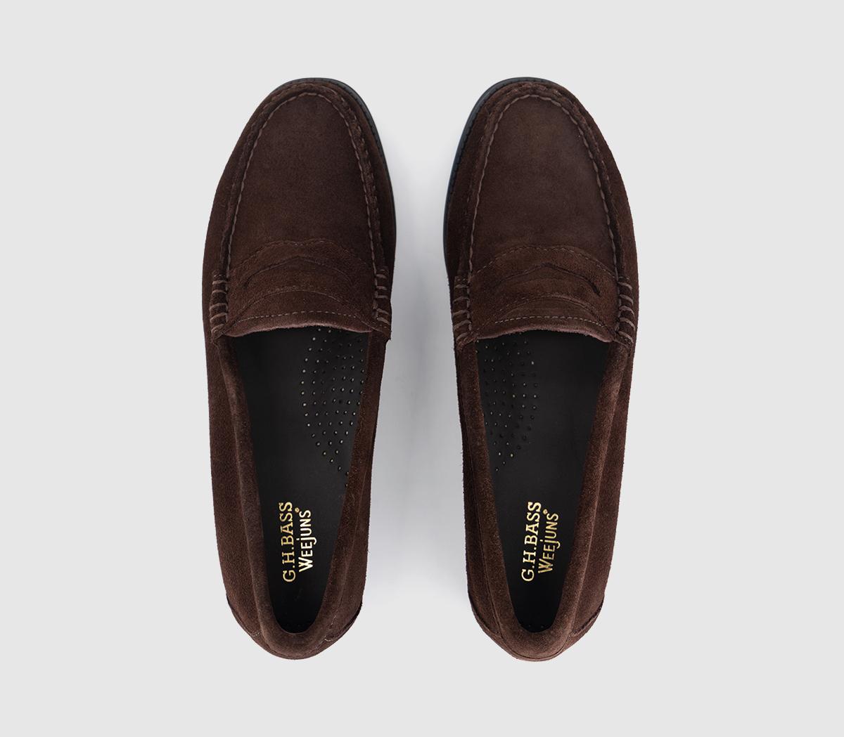 G.H Bass & CoWeejun Penny Suede LoafersChocolate Suede