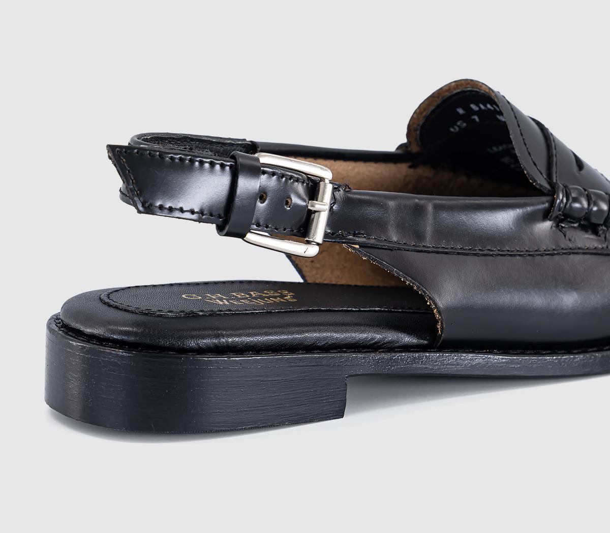 G.H Bass & CoWeejun Penny Slingback LoafersBlack Leather