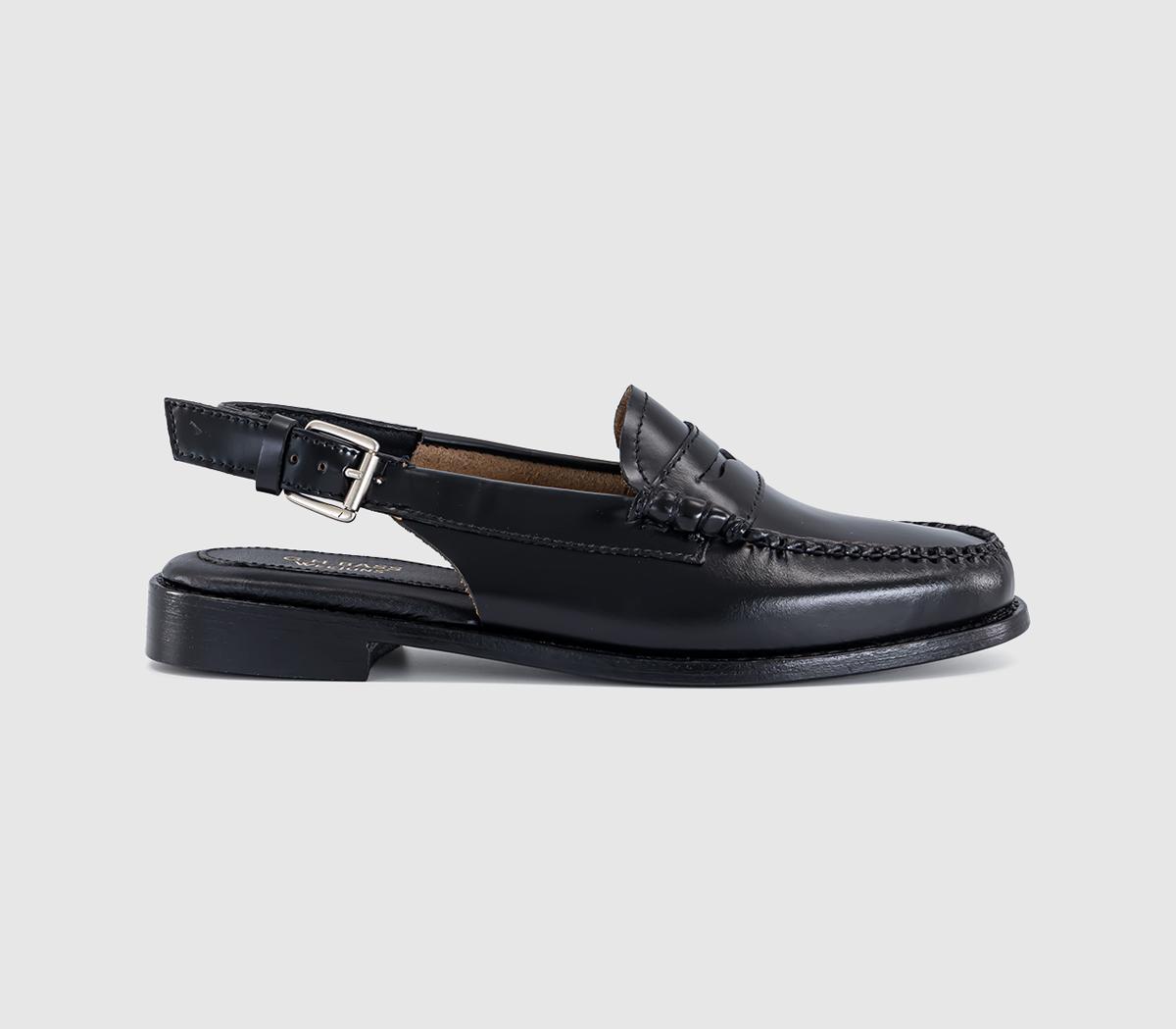 G.H Bass & CoWeejun Penny Slingback LoafersBlack Leather