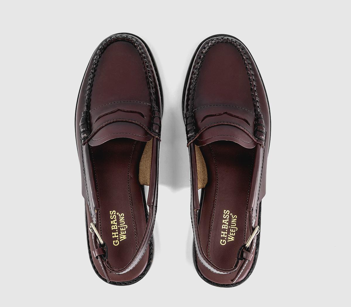 G.H Bass & CoWeejun Penny Slingback LoafersWine Leather
