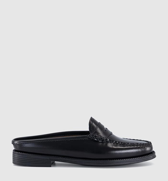 G.H Bass & Co Weejun Penny Slide Loafers Black Leather