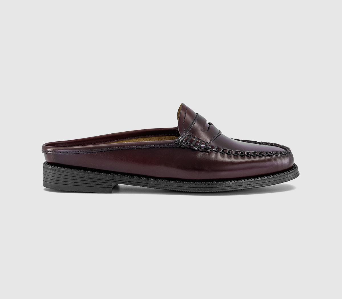 G. H Bass Weejun Penny Slide Loafers Wine Leather Red, 4