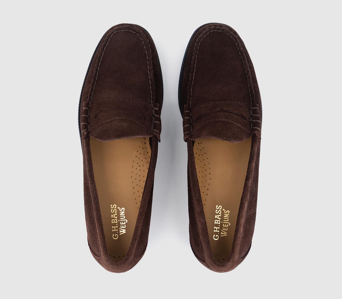 G.H Bass & CoWeejun Larson Suede LoafersChocolate Suede