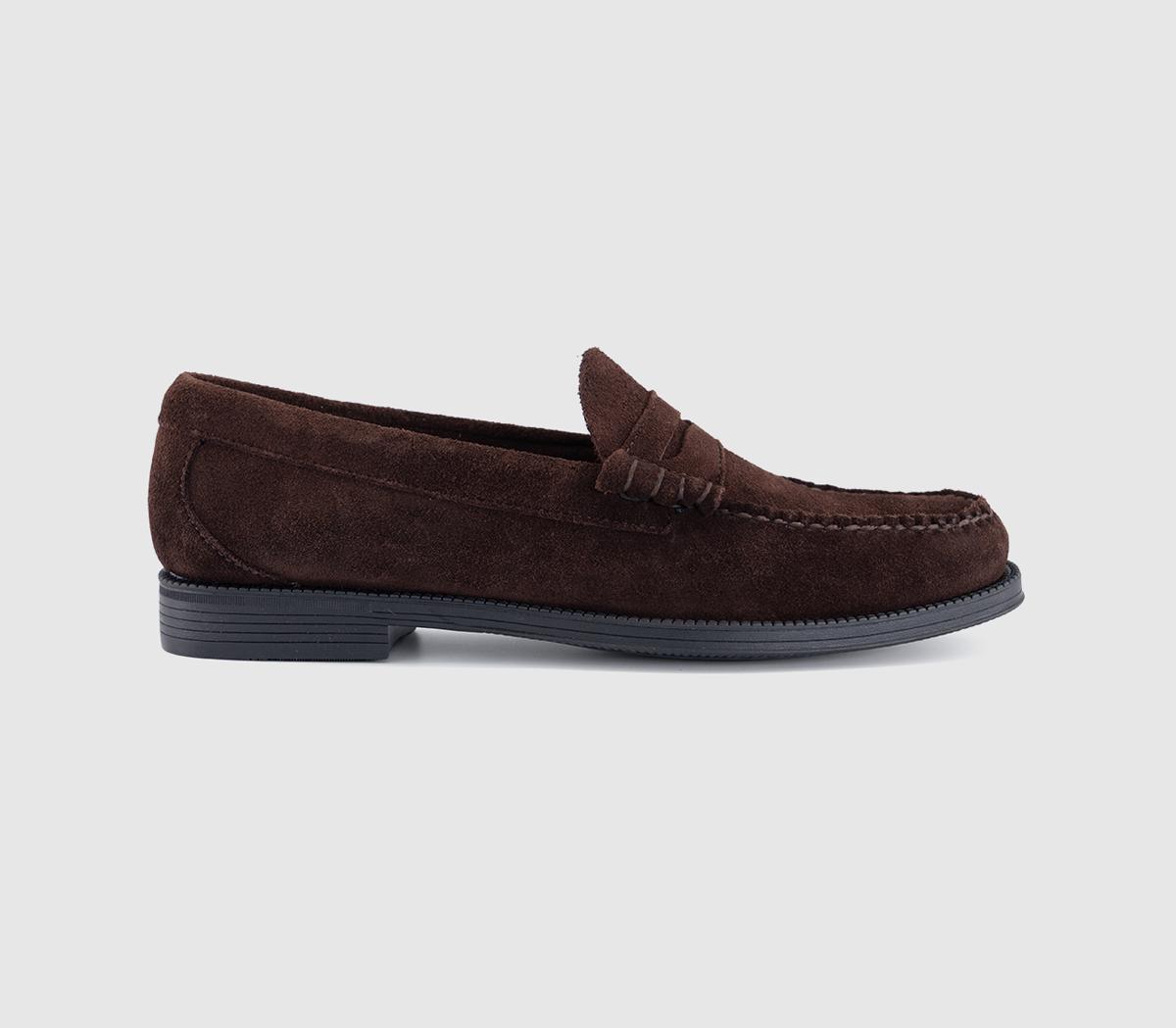 G.H Bass & Co Weejun Larson Suede Loafers Chocolate Suede - Men's