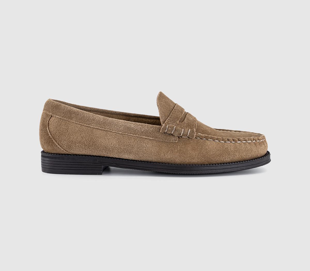 G. H Bass Mens Weejun Larson Suede Men’s Loafers Earth Brown, 7