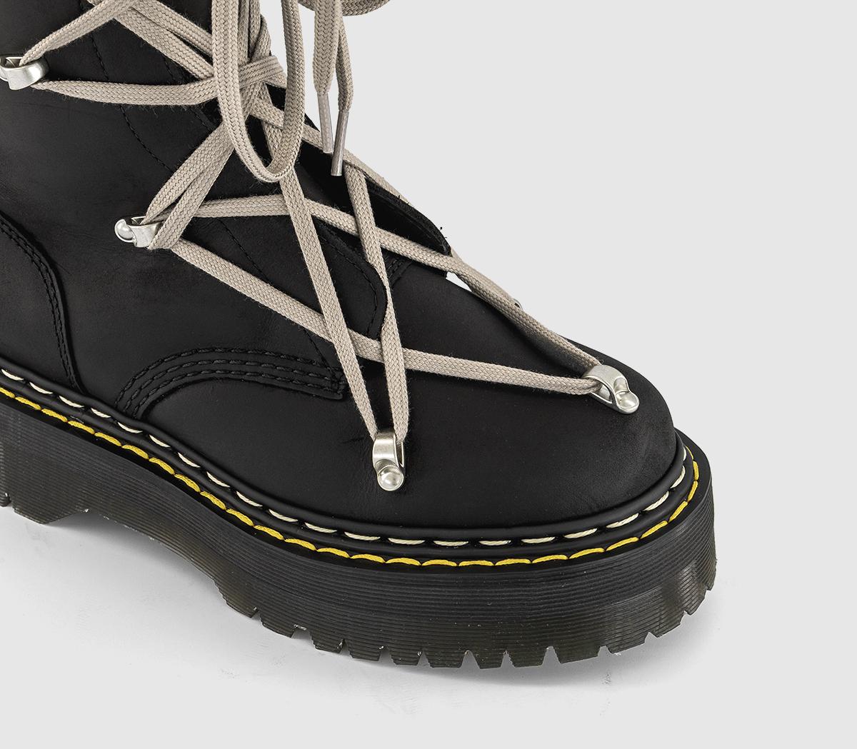 Rick Owens1b60 Quad Sole Pentalace BootsBlack