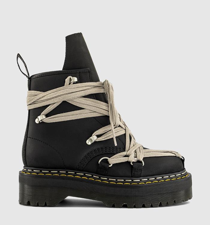 Rick Owens 1460 Quad Sole Megalace® Boot F Black