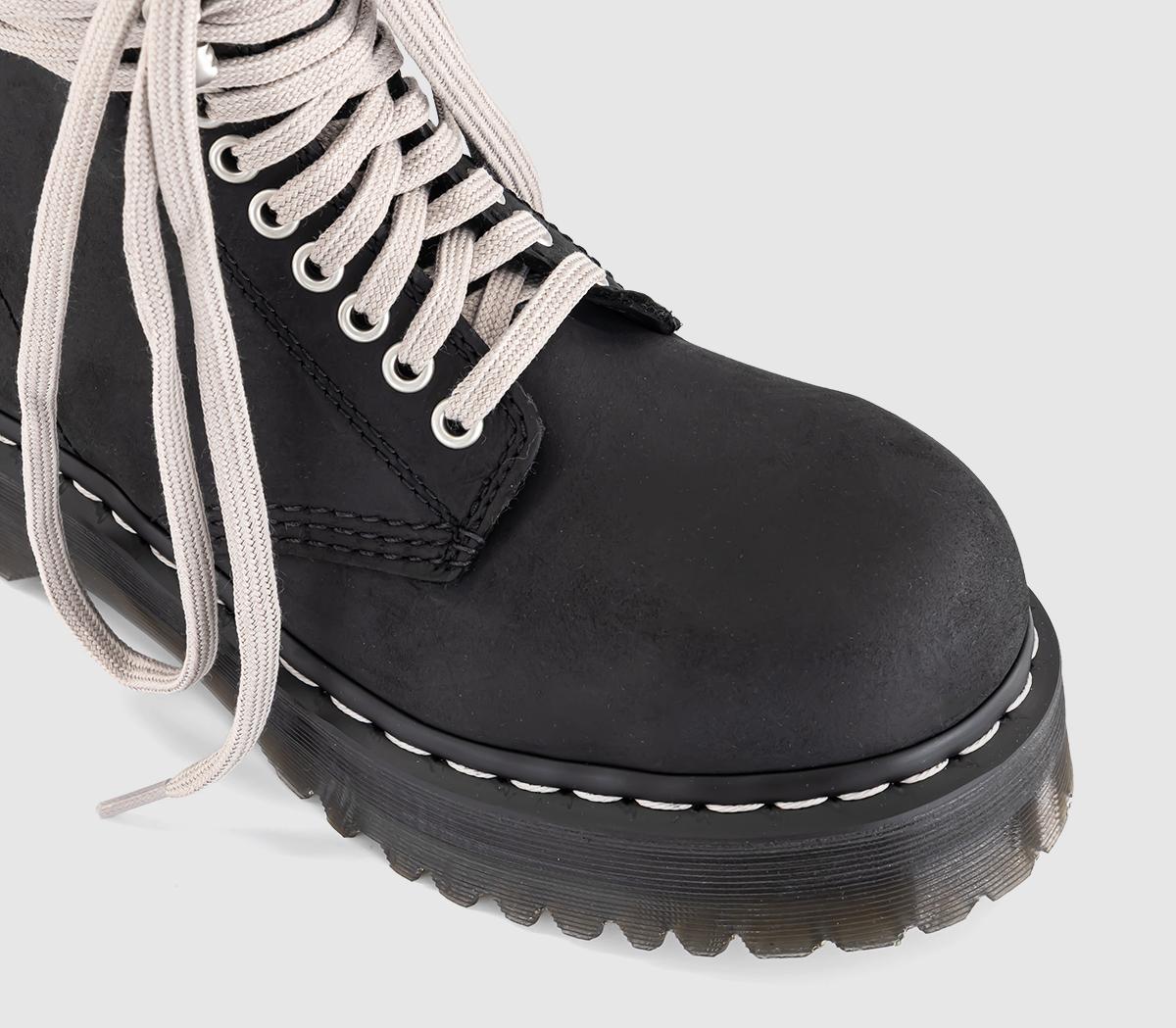 Rick OwensQuad Sole Steel Toe Boots FBlack Yellow