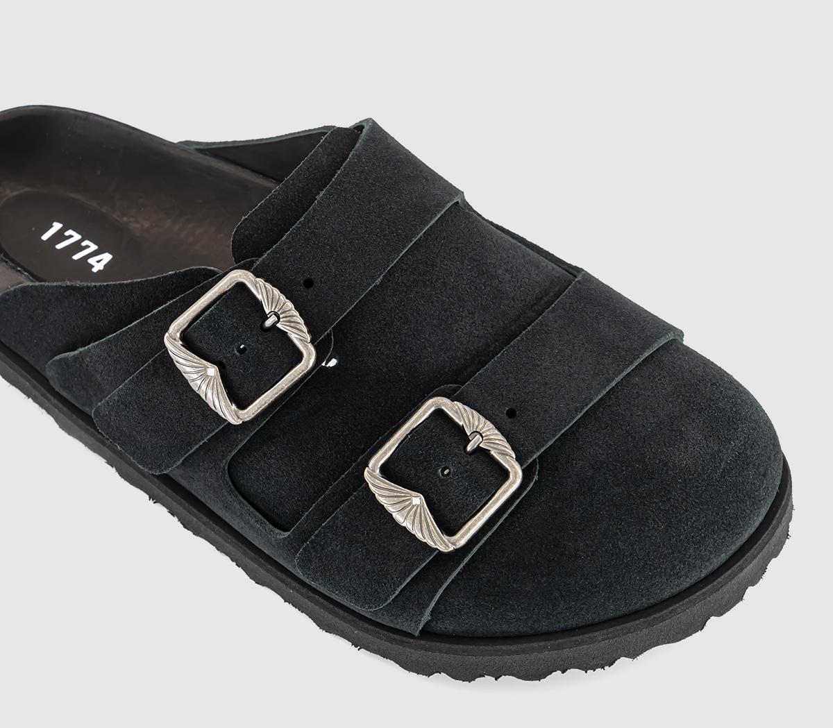 1774 BIRKENSTOCKWest Suede ClogsBlack