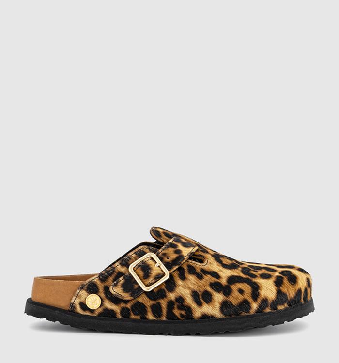 BIRKENSTOCK Boston Pony Hair Clogs Leopard