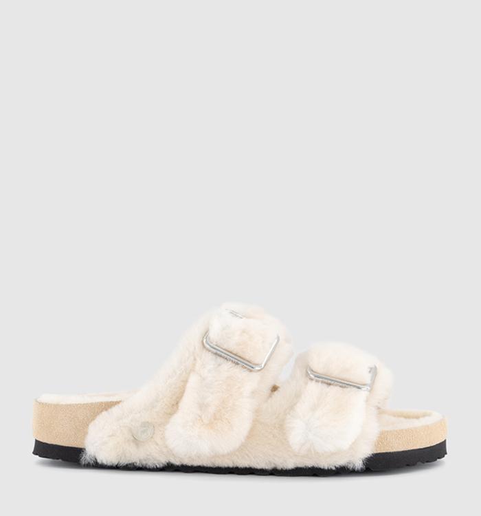 1774 BIRKENSTOCK Arizona Shearling Sandals Cream