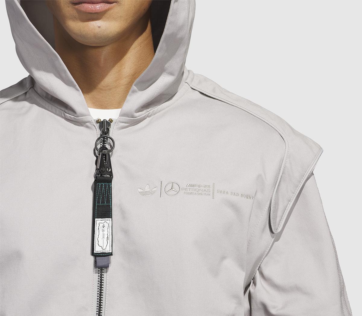 adidasBad Bunny x Mercedes PulloverClear Granite
