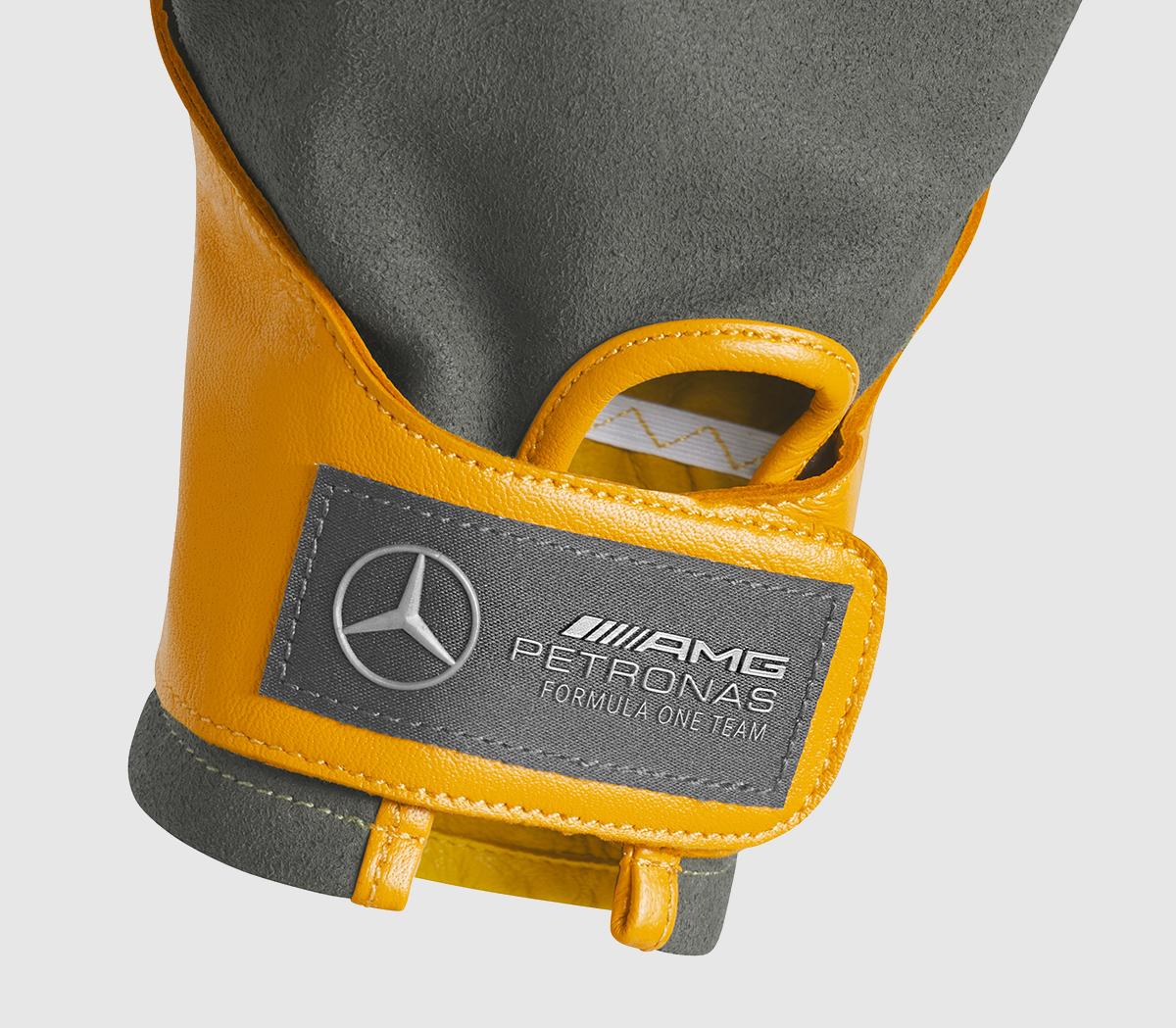 adidasBad Bunny X Mercedes Racing GlovesCollegiate Gold