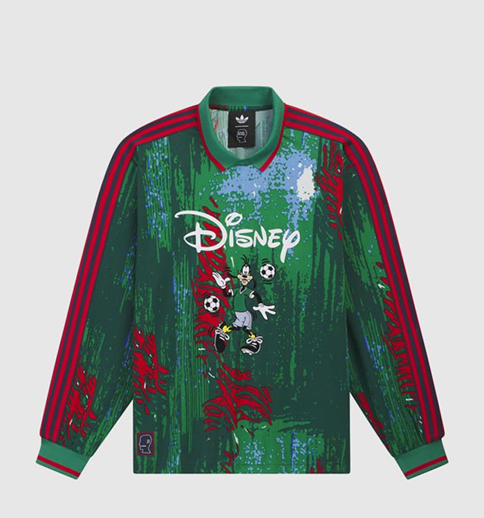 adidas adidas x Brain Dead x Disney LS Jersey Red Bold Green Blue