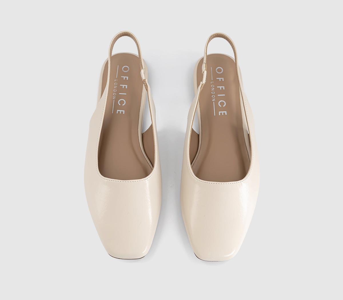OFFICEFame Square Toe Slingback FlatsCream