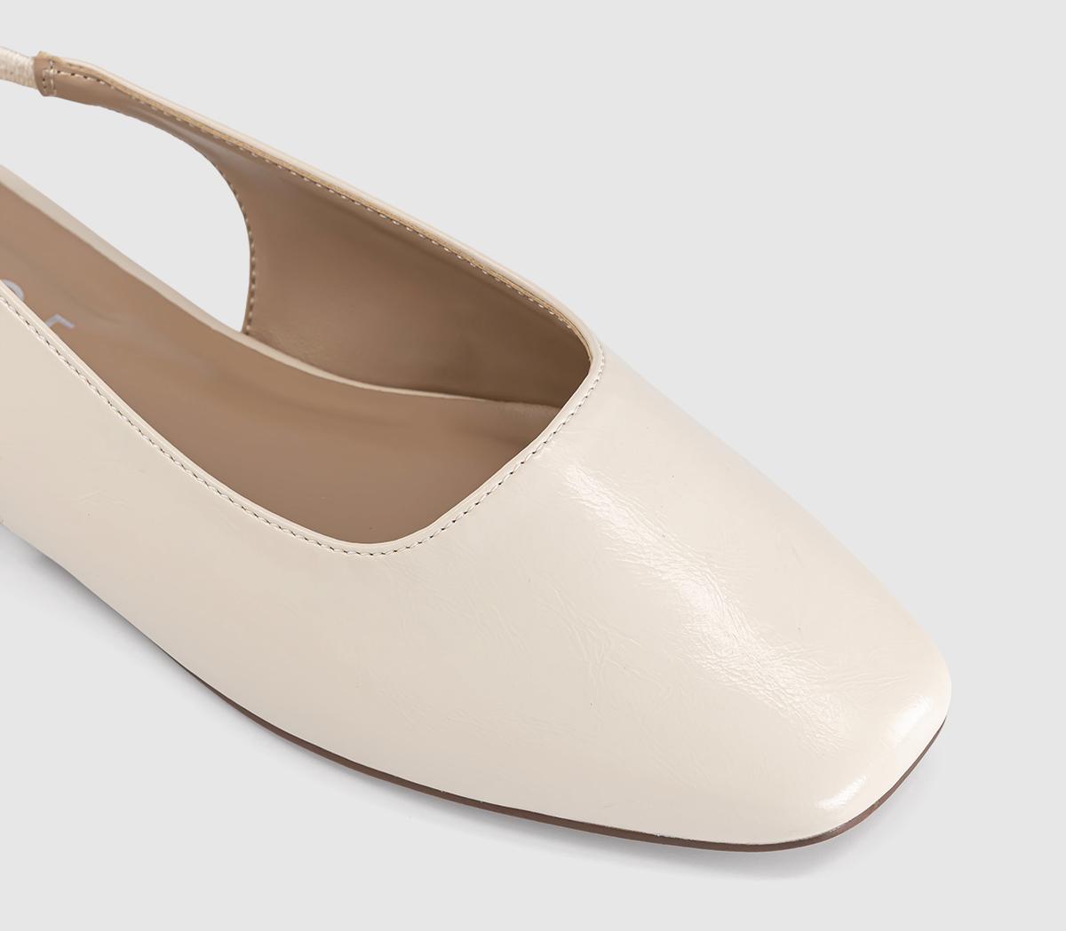 OFFICEFame Square Toe Slingback FlatsCream