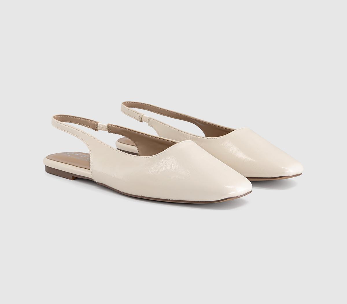 OFFICEFame Square Toe Slingback FlatsCream