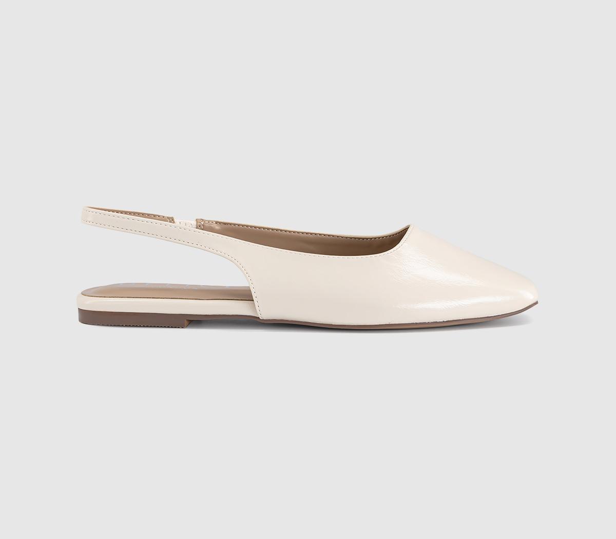 OFFICEFame Square Toe Slingback FlatsCream