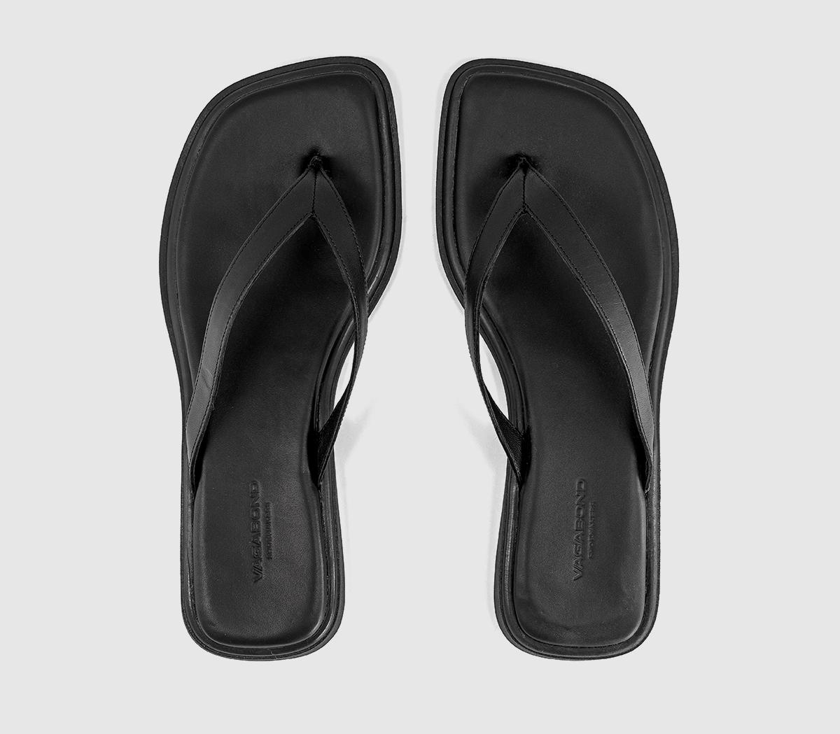Vagabond ShoemakersIzzy Toe Thong SandalsBlack Leather